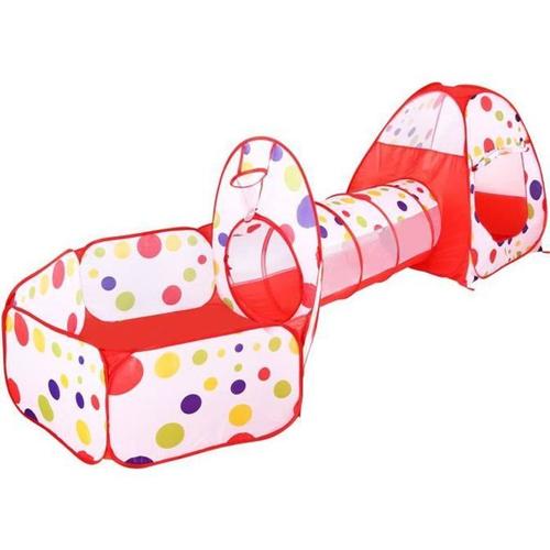 Tente De Jeu Pour Enfants Bébé Piscine À Boules Avec Tunnel 3 Pièce L21851