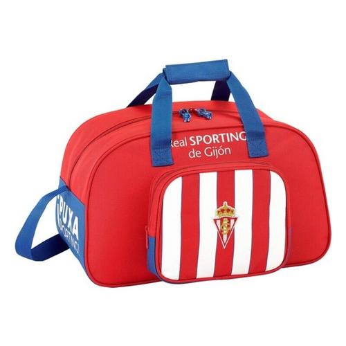 Sac De Sport Real Sporting De Gijón Rouge Blanc 40 X 24 X 23 Cm Pratique Mode