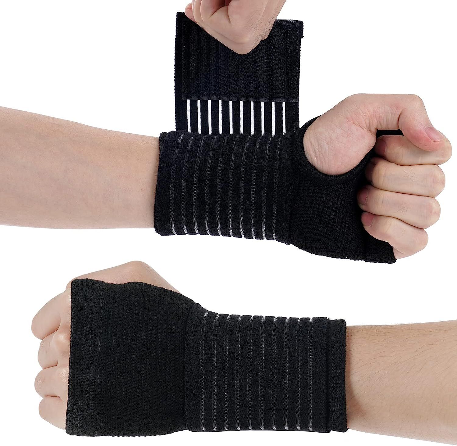 Allernieuwste bande de poignet élastique réglable NOIR - Support d'attelle  de poignet | bol