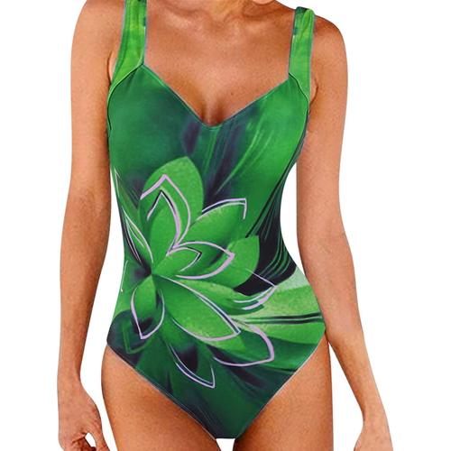 Sling Maillot De Bain Bikini Dames Maillot De Bain De Plage Pour Femmes Une Pièce Impression Swimwears Slim Bikini Femme Coton De Maillot Gainant