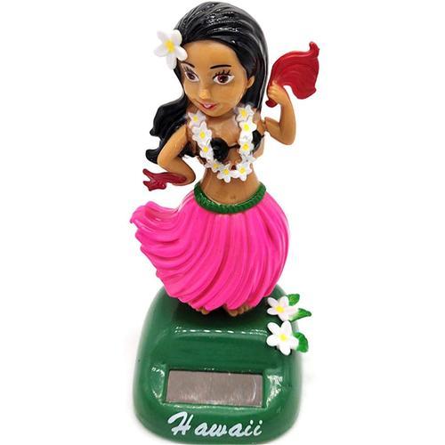 Figurine Solaire Dansante, Danseuse Hawaienne Voiture Qui Bouge