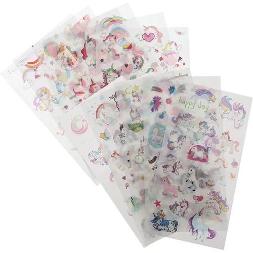 4 Ensembles D'autocollants De Licorne Feuilles D'autocollants Pour Enfants Embellissements D'album Autocollants D'ordinateur Portable Pour Enfants Autocollants D'ordinateur