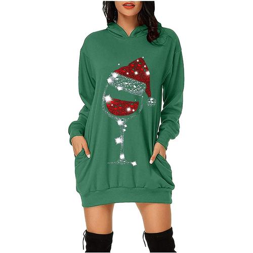 Pull Noël Femme - Sweat Classiqu Noel Pull Christmas Moche Sweat Multicolore Imprimé Holiday Fit Pullover Sweat-Capuche Pullover Cadeaux De Noël