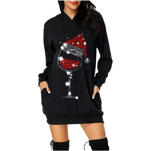 Pull Noël Femme - Manches Longues Col Rond Déguisement De Noël Pull Noel Famille Assortis Sweatshirt Grande Taille Chaud Chic Ample Sweater Sweat Top Chemisiers