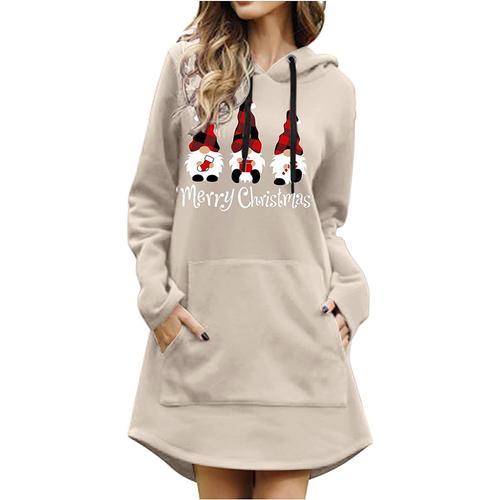 Pull Noël Femme - Sweat Classiqu Outdoor Basic Sweat Sweat Multicolore Imprimé Hoodie Long Ugly Christmas Vêtement Hoodies