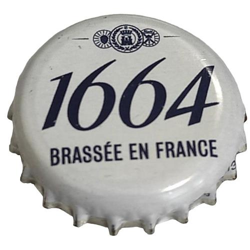 France Capsule Bière Crown Cap Beer 1664 Brassée En France Blanche Su