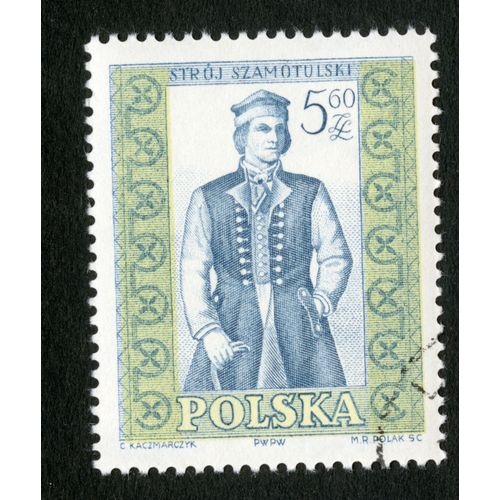 Timbre Oblitéré Polska, Stroj Szamotulski, Kaczmarczyk, Polak, 5,60 Zl