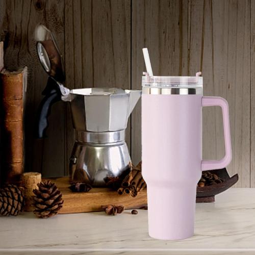 Gobelet isotherme en inox avec paille, Tasse de voyage, Tasse de voyage, tasse à