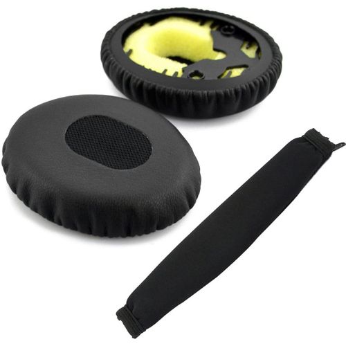 Coussinets d'oreille Remplacement pour Bose Casque QuietComfort 3(QC3) and on-Ear(OE1) Casque Supra-auriculaire,Avec Headband Cover