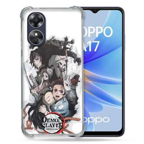 Coque Renforcée Pour Oppo A17 Manga Demon Slayer Blanc