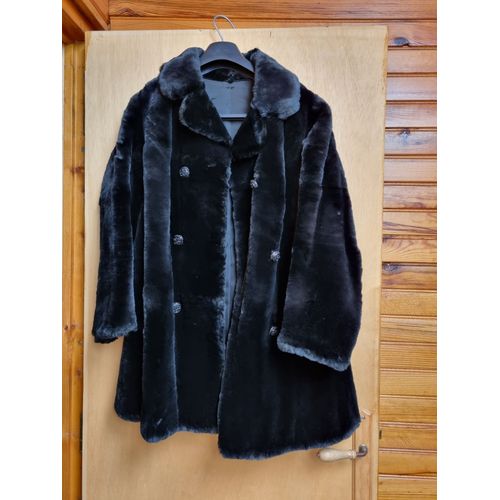 Veste Fausse Fourrure Femme Noire