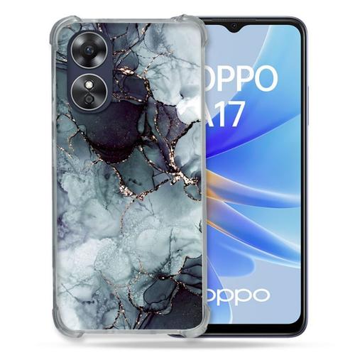 Coque Renforcée Pour Oppo A17 Texture Marbre Gris