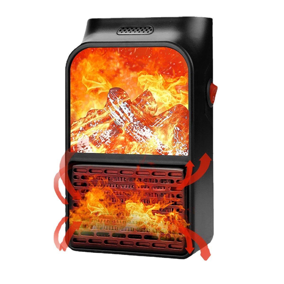 Radiateur électrique portatif de cheminée de radiateur 3D de chauffe-flamme  à faible bruit 3S chauffage rapide pour le bureau à la maison, 220V