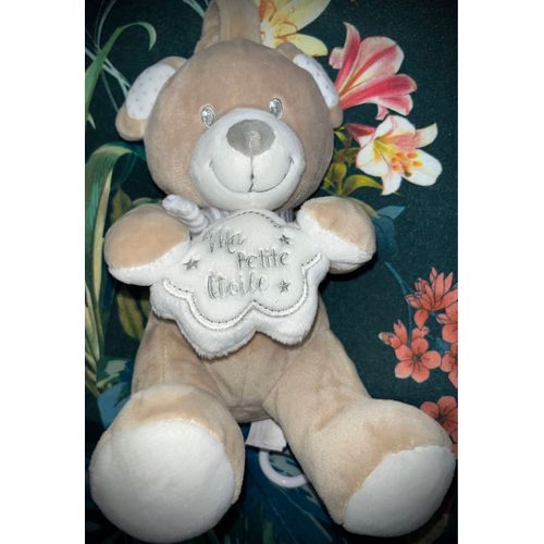 Doudou Peluche Musicale Pommette Ours Ma Petite Étoile Jouet Bébé 
