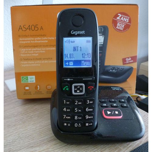 Téléphone fixe-répondeur GIGASET AS 405 A noir