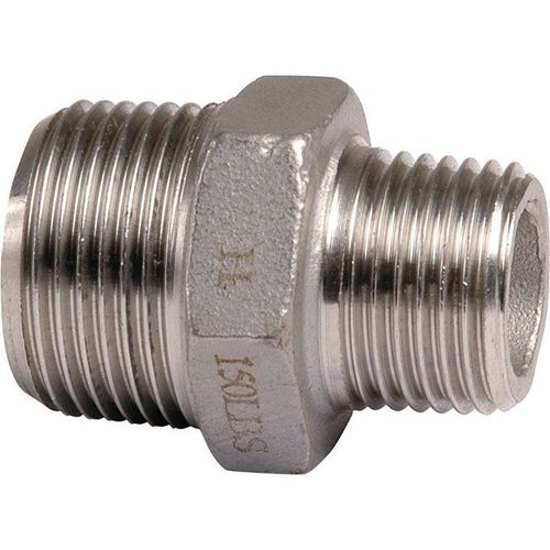 Raccord inox 316 réduit à visser - Mâle 1" (26/34) à visser - Mâle 3/4" (20/27)