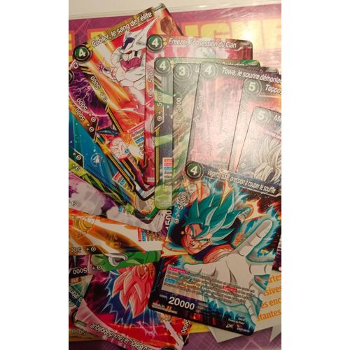 Lot De 5 Cartes Dragon Ball Super Mira, Vegetto, Trunks, Broly, Cooler...