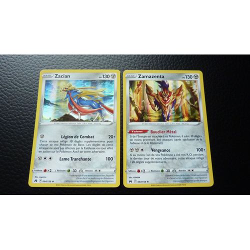 Zacian 094/159 Et Zamazenta 097/159 - Lot De 2 Cartes Pokemon Eb12.5 Zenith Supreme