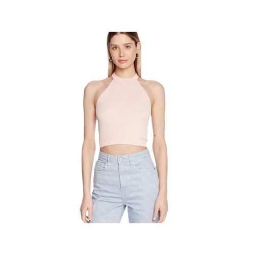 Débardeur Guess Logo Classic Femme Rose