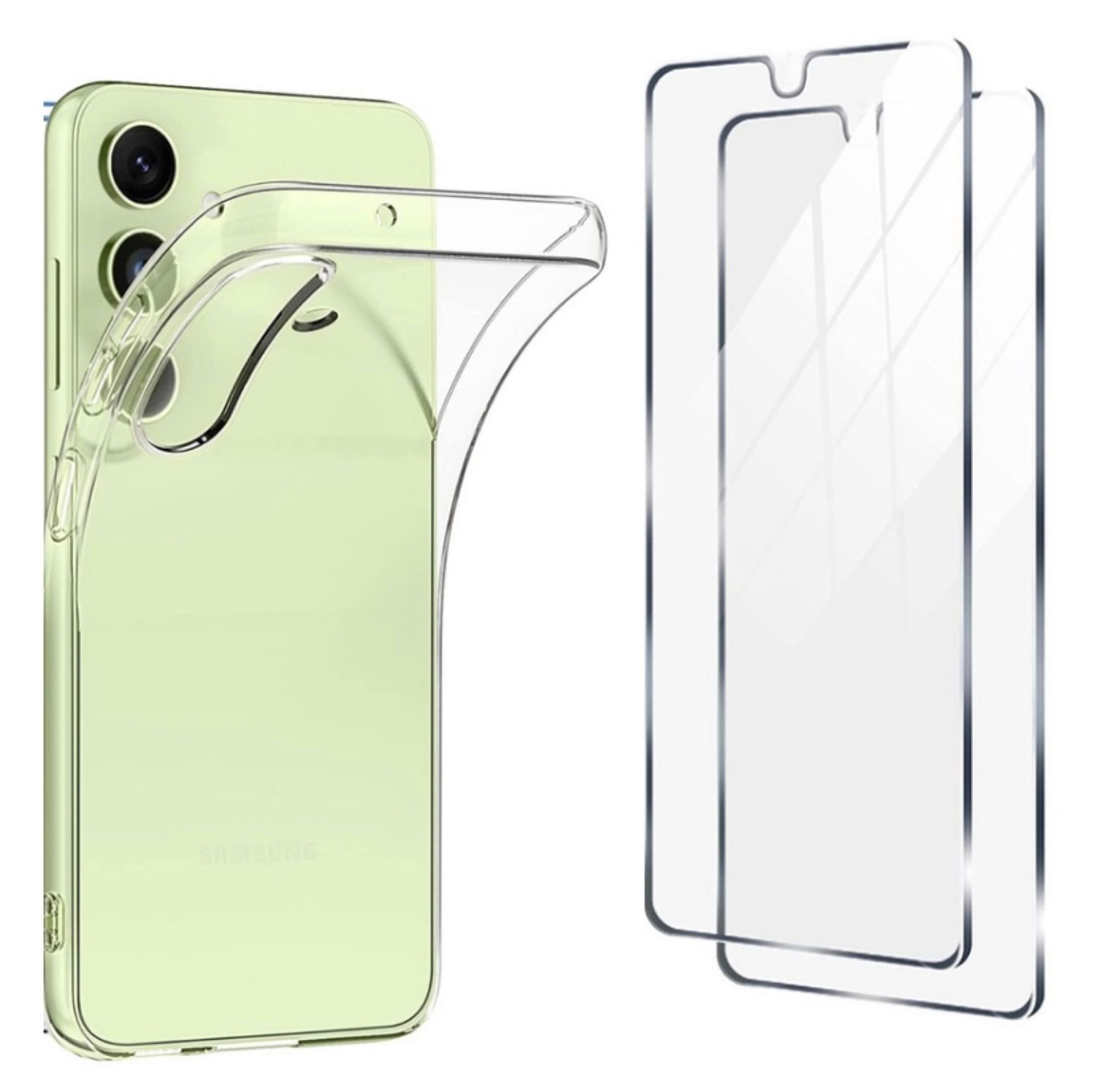 Coque Transparente TPU + Film Verre Trempé Pour Motorola Moto G34 5G - Anti-chocs, Protection Complète