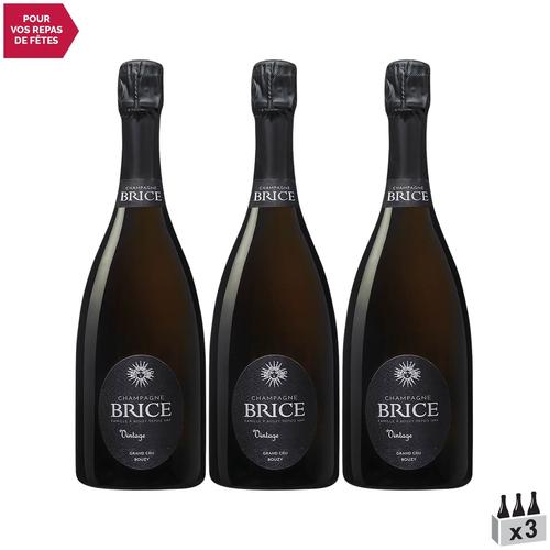 Champagne Brice Champagne Grand Cru Bouzy Blanc 2016 X3