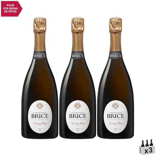 Champagne Brice Champagne Brut Héritage Rosé X3