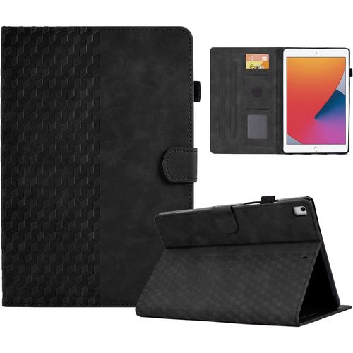 Coque Pour Ipad 9 8 7 Génération 2021 2020 2019 Ipad 10.2 Étui Cuir Pu Avec Fonction Support Fente Pour Carte Magnétique Housse Tablette Ipad 9 8 7 Ipad Air 2019 10.5 Noir