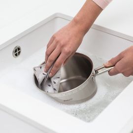 2 PANNI LAVAPIATTI IN MICROFIBRA GRIGIO CHIARO