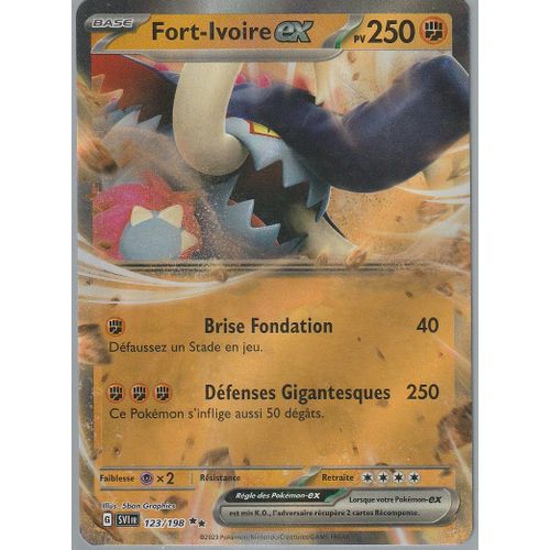Carte Pokémon - Fort-Ivoire Ex - 123/198 - Ultra-Rare - Ecarlate Et Violet