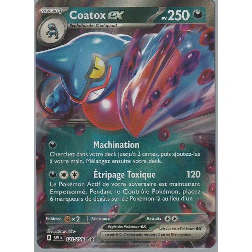 Carte Pokemon - Coatox Ex - 131/198 - Ultra-Rare - Ecarlate Et Violet -
