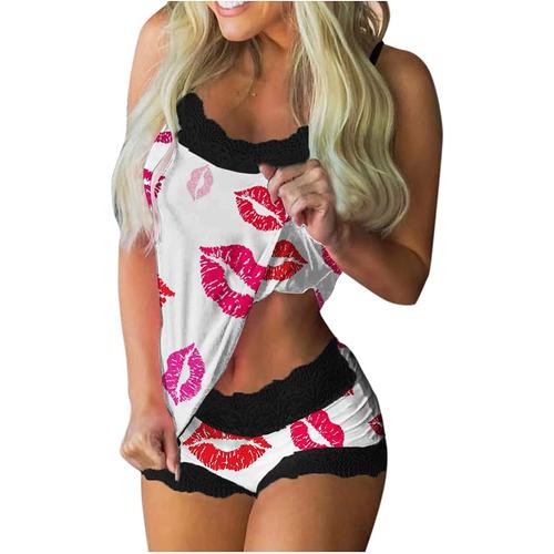 Lingerie Femme Sexy Ensemble - Sous-Vêtement Col V Profond Lingerie Nuisette Babydoll Pyjama Jarretière Saint Valentin Sexy Lingerie Femme Classe Deguisement Femme Sexy