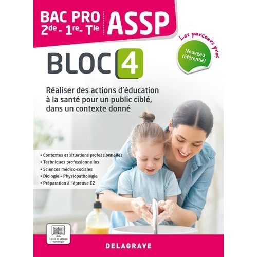 Assp 2de-1re-Tle Bac Pro - Bloc 4, Réaliser Des Actions D'éducation À La Santé Pour Un Public Ciblé, Dans Un Contexte Donné