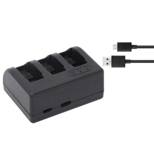 Boîtier de chargeur de batterie USB à trois ou deux Ports avec câble de Type C pour GoPro Hero 8 7 6 5 caméra d'action noire