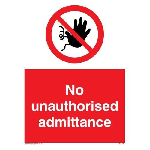 Aucune Admission Non Autorisée-Générique