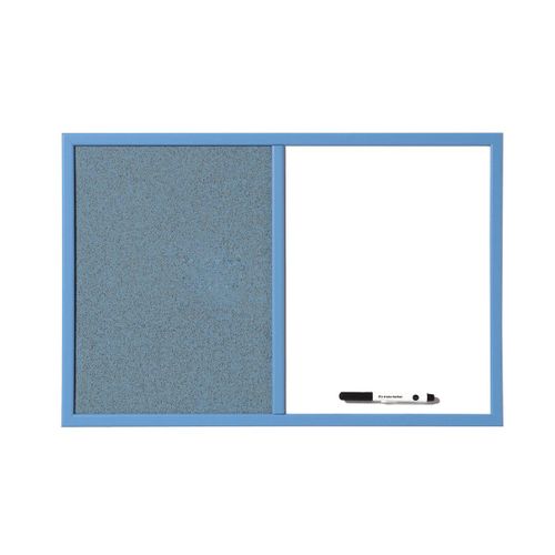 Bi-Office École Tableau Mixte 60 X 40 Cm Bleu