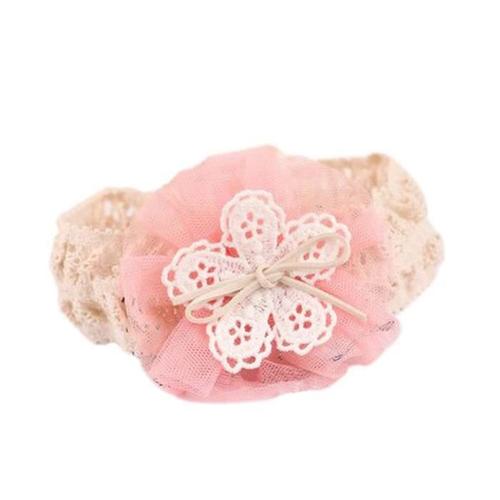 Beau Rose Arc Fille Coiffure Dentelle Bandeau Accessoires Pour Bébés