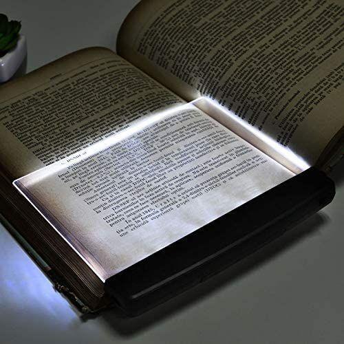 1 tablette noire lecture livre lumiere lit de nuit lecture livre LED  transparent pleine page eclairage tableau de bord panneau lumineux sans fil  (batterie non incluse)