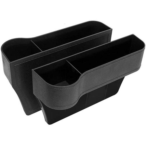 2 Pcs Auto Seat Gap Organisateur Boîte De Rangement, Car Seat Gap Organizer Pour Boîte De Rangement Latérale, Organisateur Voiture Coffre Voiture Accessoires Organiseur Voiture Couture(Noir)