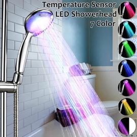 Pomme de douche lumineuse LED indicateur de température Rond