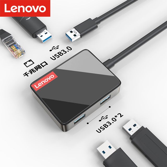 Lenovo USB 3.0 HUB Multi USB3.0 RJ45 1000Mbs Adapter Dock For Microsoft Surface Laptop GO Pro Computer Accessories Splitter Port