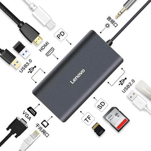 Lenovo Type-C Docking Station USB-C to HDMI / VGA adapter is suitable for HUAWEI MateBook13 converter cable