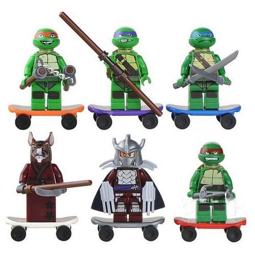 Teenage Mutant Ninja Turtles 6pcs Figurine Action Bloc De Construction Jouet Compatible Avec Lego Jouet Pour Enfans