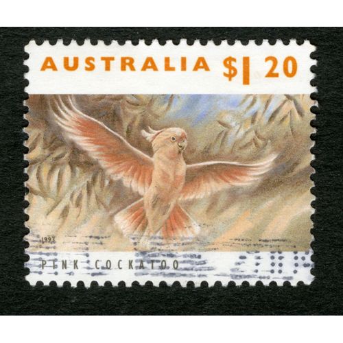 Timbre Oblitéré Australia, Pink Cockatoo, 1993, S 1,20