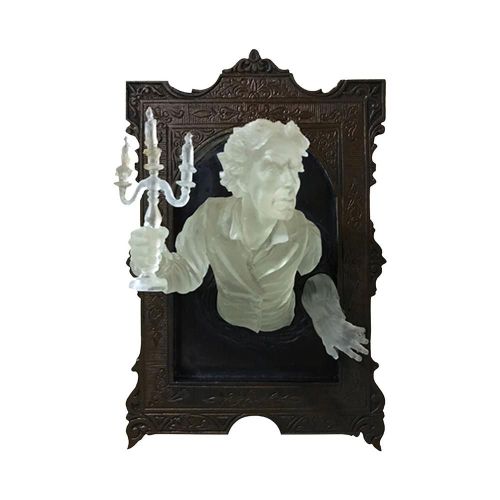 Cadre lumineux en résine pour Halloween, fantôme dans le miroir, ornements de mur de femme sortant du miroir, décoration de fête