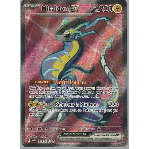Carte Pokemon - Miraidon Ex - 227/198 - Secrète-Rare - Full Art - Ecarlate Et Violet -