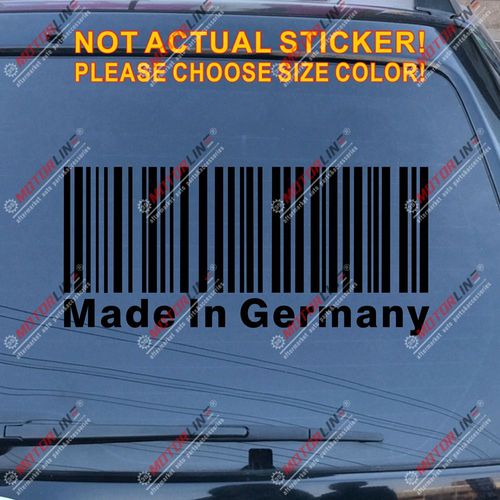 Autocollant Jdm En Vinyle, Étiquette De Code À Barres Drôle, Fait En Allemagne, Taille Au Choix, Couleur Découpée, Sans Arrière Plan