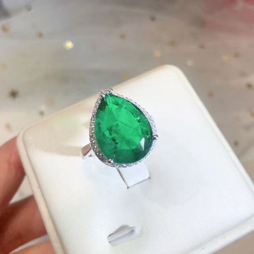 Bague En Argent Sterling 925 Pour Femme, Bijou De Grande Qualité, En Pierre Naturelle Verte, À La Mode, Noble Et Sauvage