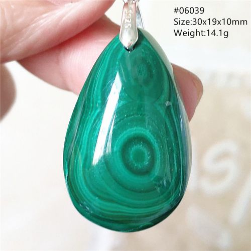 Pendentif Malachite Chrysocolla Vert Naturel Pour Femmes Et Hommes, Collier En Pierre Précieuse, Cristal De Guérison, Malachite, Bijoux Aaaaa