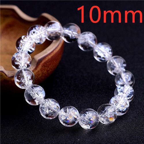 Bracelet En Cristal De Quartz Blanc Pour Hommes Et Femmes, Pierre De L'himalaya Naturelle Véritable, Perles Rondes En Quartz Clair 10 16mm Aaaaa