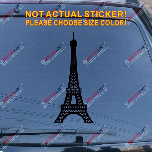 Autocollant Tour Eiffel La Tour Paris, Autocollant De Pare Choc Pour Voiture De France, Vinyle Découpé, Choisissez La Taille Et La Couleur!